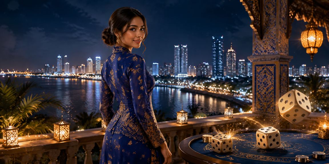 Permainan dadu dan slot di Johor dengan pakaian tradisional baju kurung