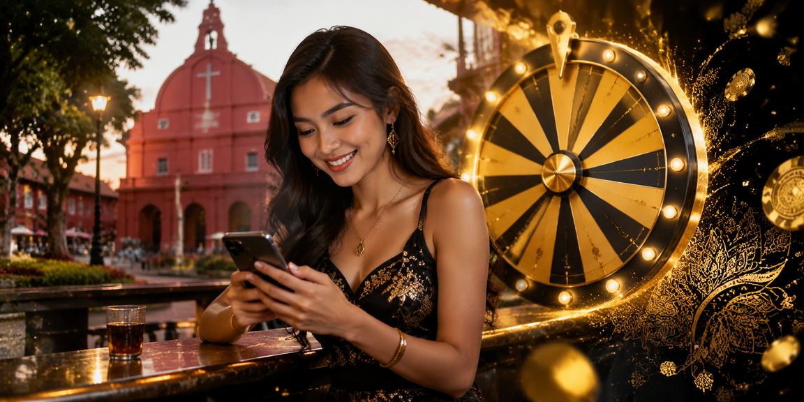 Meja roulette elegan dari Melaka
